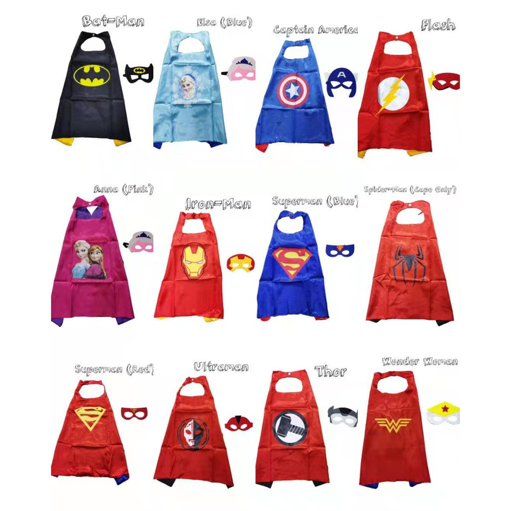 Super Hero Cape with Mask (Kids Party)