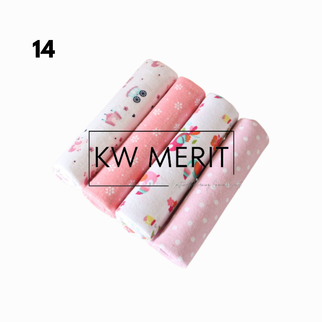 [Kiddiony] Baby Receiving Blanket 4pcs Set (Big)