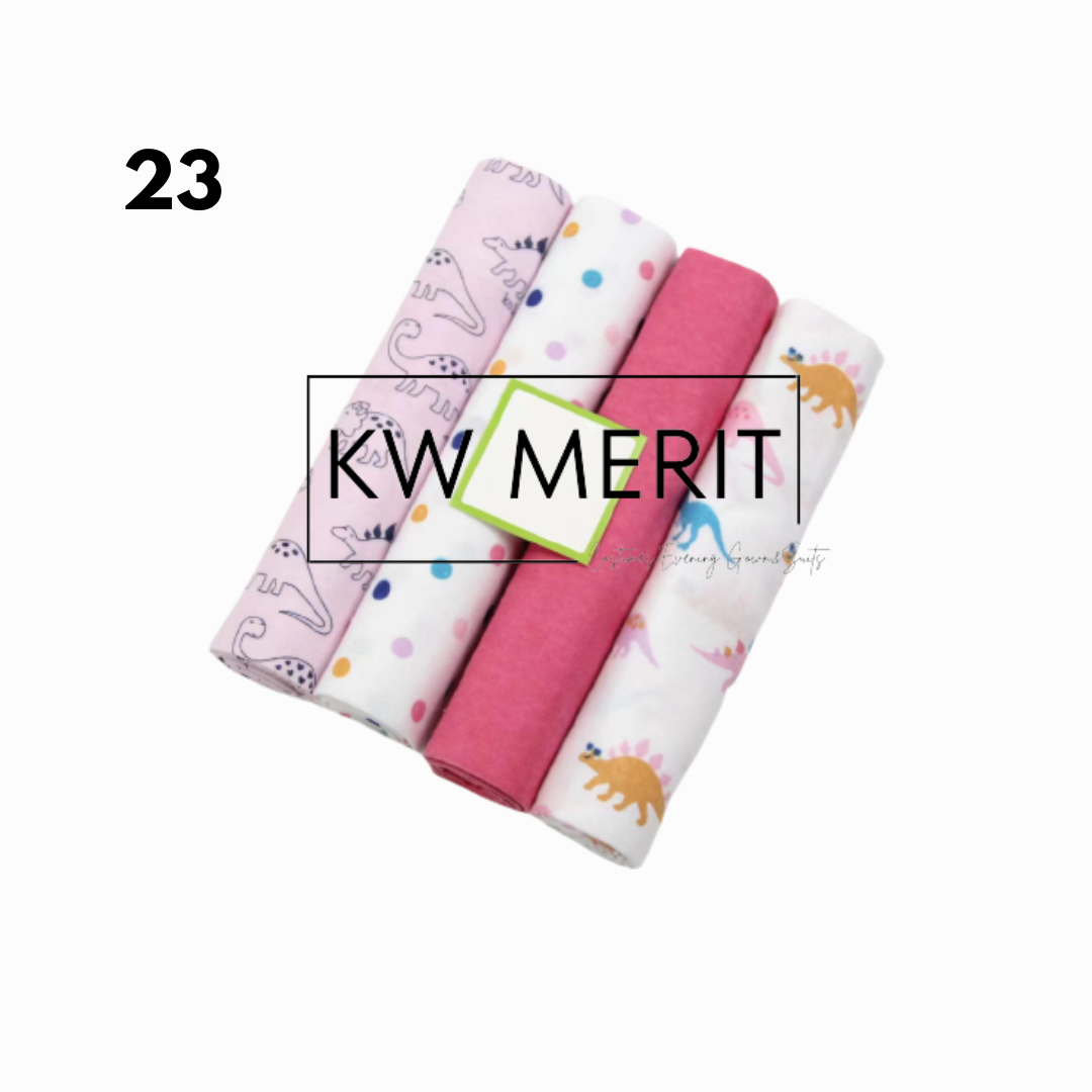 [Kiddiony] Baby Receiving Blanket 4pcs Set (Big)