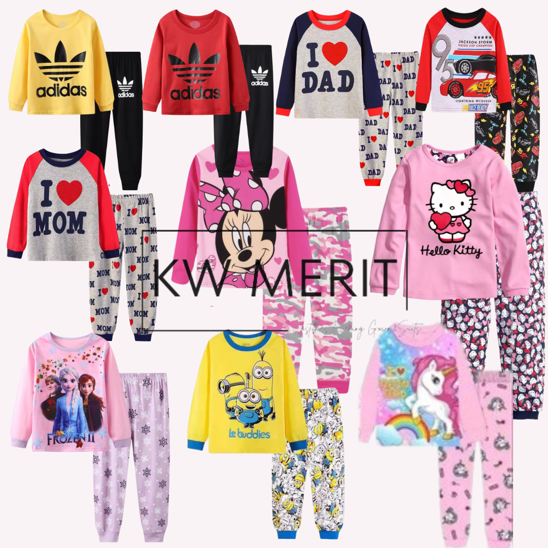 Kids cotton pajamas long-sleeved shirt + long-sleeved pants (Pt. 3)