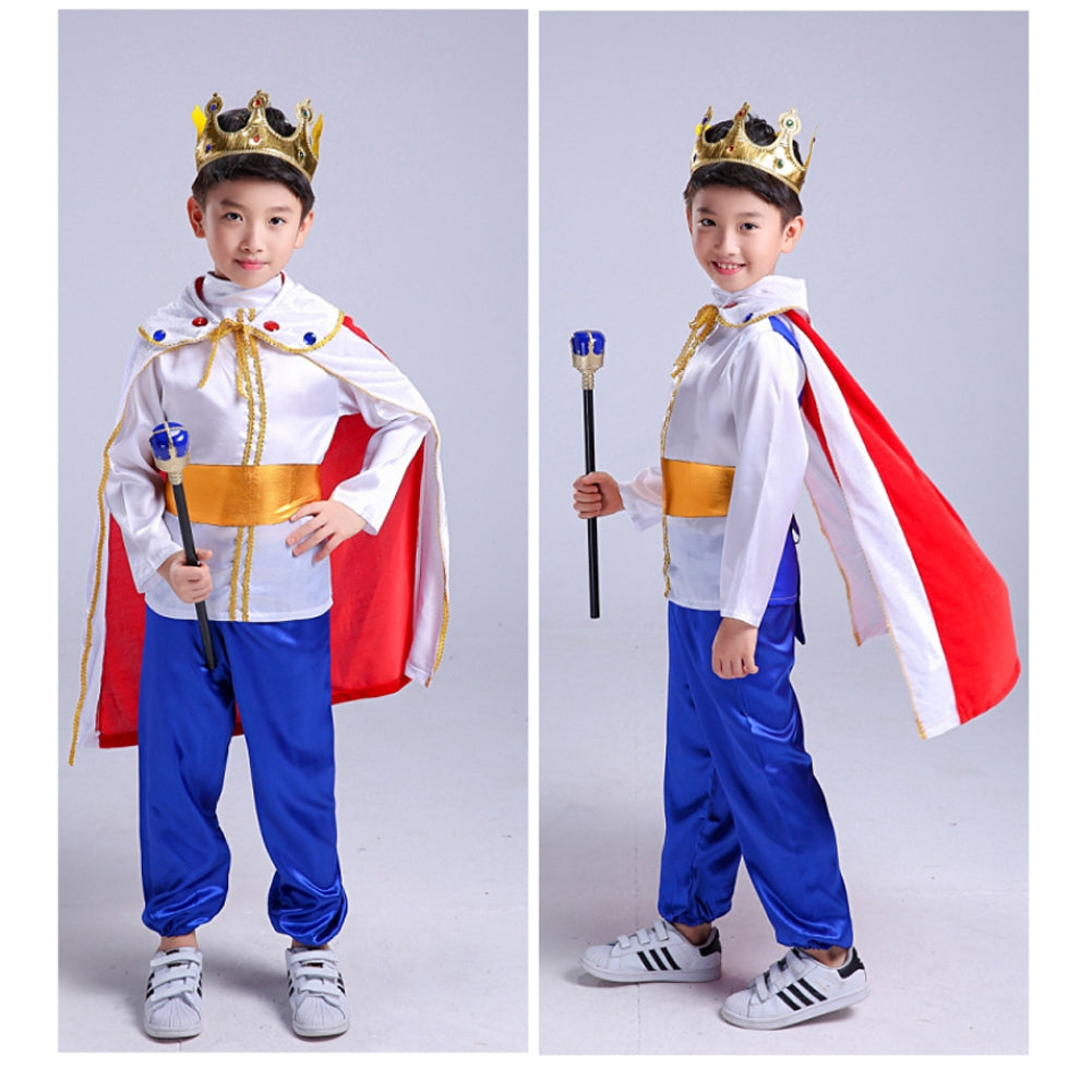 Prince Charming Costume Medieval Royal Prince King Outfit Costumes for Toddler Kids Boys Halloween Dress Up Pretend Play