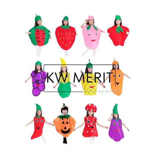 Kids Costume Fruits & Vegetables Performance [4-7Y]