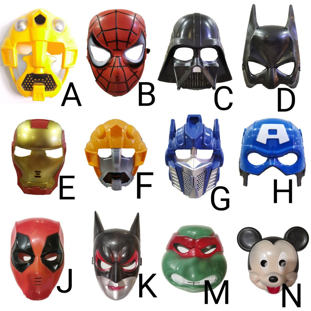 3D Mask Kids Various Design [Spiderman,bumblebee,optimus prime,starwars,batman,ironman,mickey,deadpool,thor,panther]