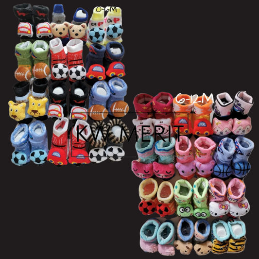 [Kiddiony] 5D Cute Cartoon Baby Socks (0-6M, 6-12M)