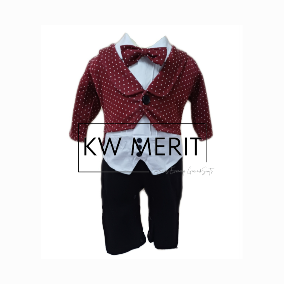 [Smoothies Kids] Baby Formal Suit Romper 2pcs Set