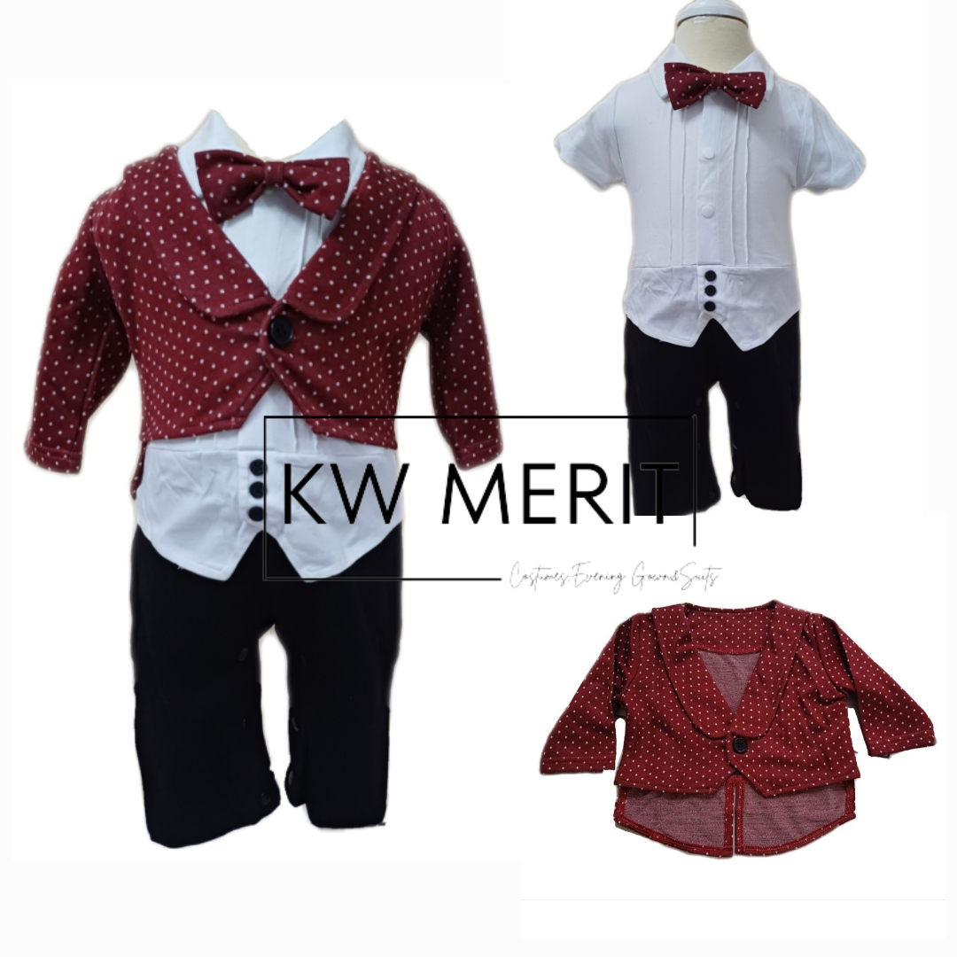 [Smoothies Kids] Baby Formal Suit Romper 2pcs Set