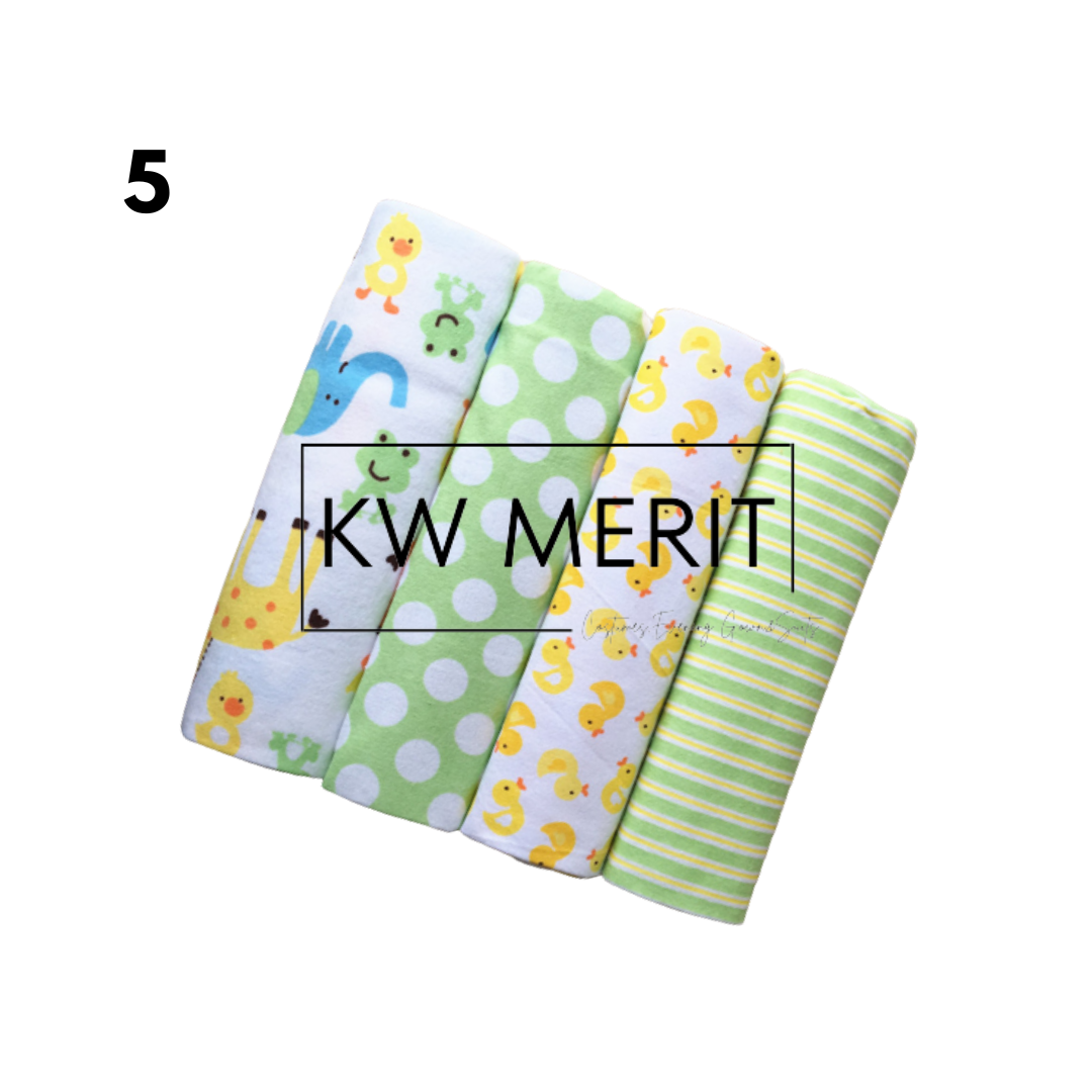 [Kiddiony] Baby Receiving Blanket 4pcs Set (Big)