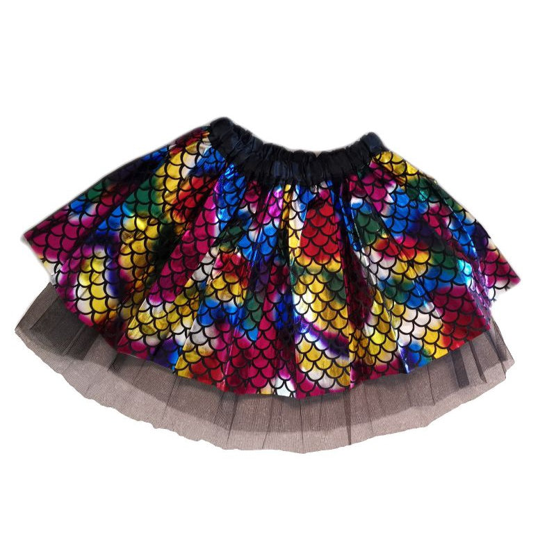 Candy Color Multicolor Skirt Girls Rainbow Tutu Skirt Dance Party Ballet Tulle Tutu Skirt 2-8 Years 3 Layers Princess