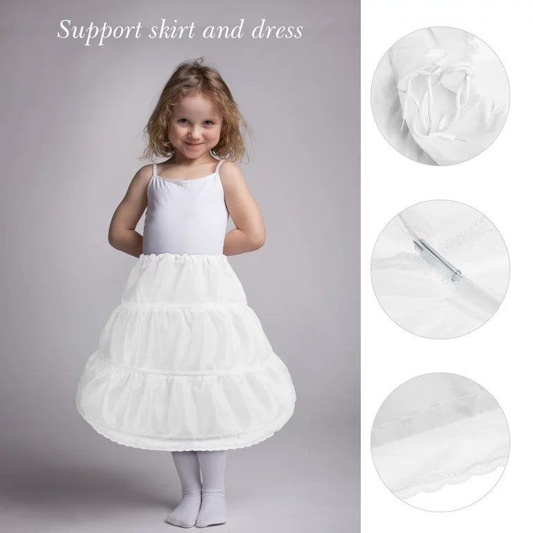 KIDS Wedding Dress Petticoat Underskirt Cancan Lolita Bridal Wedding Dress Skirt Support Pengembang Gaun