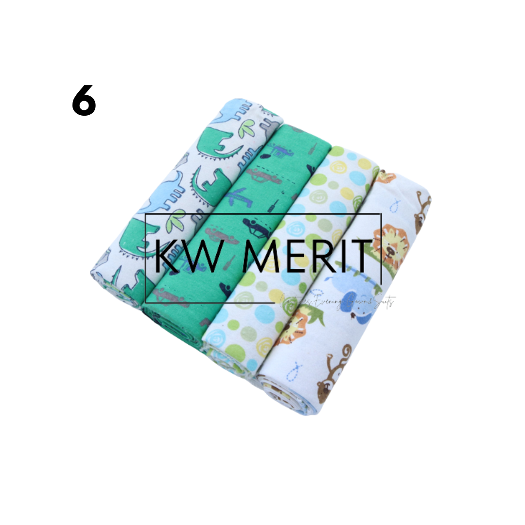 [Kiddiony] Baby Receiving Blanket 4pcs Set (Big)