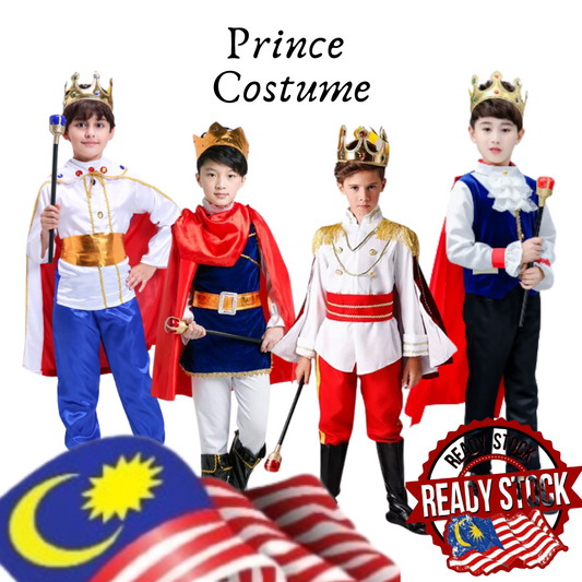 Prince Charming Costume Medieval Royal Prince King Outfit Costumes for Toddler Kids Boys Halloween Dress Up Pretend Play