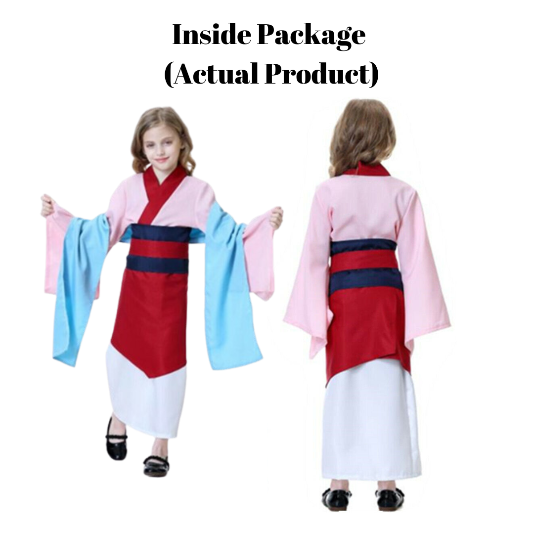 Childrens Kids & Adult Warrior Mulan Chinese Qipao Dress Halloween Costume Cosplay Ancient Oriental Girl