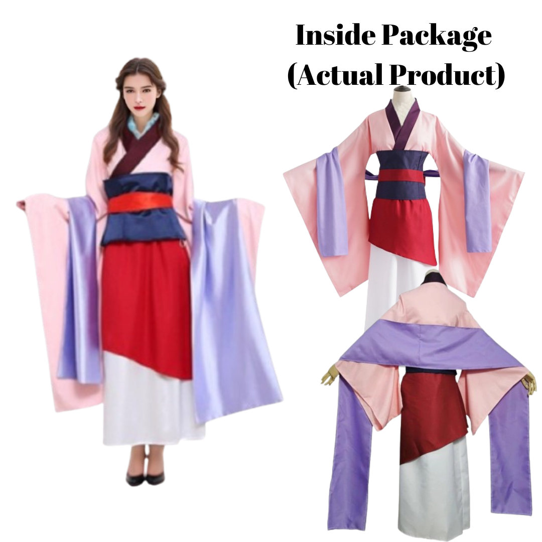 Childrens Kids & Adult Warrior Mulan Chinese Qipao Dress Halloween Costume Cosplay Ancient Oriental Girl