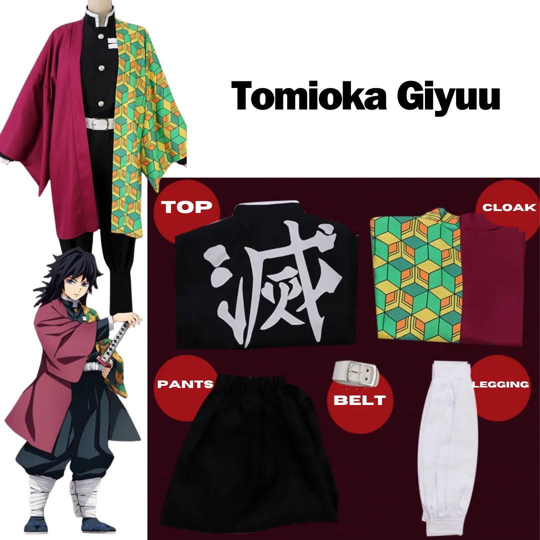 Malaysia Ready Stock Adult Cosplay costume Clothes Anime Demon Slayer Cosplay dress Tanjirou/Nezuko/Kyoujurou suit Party Event