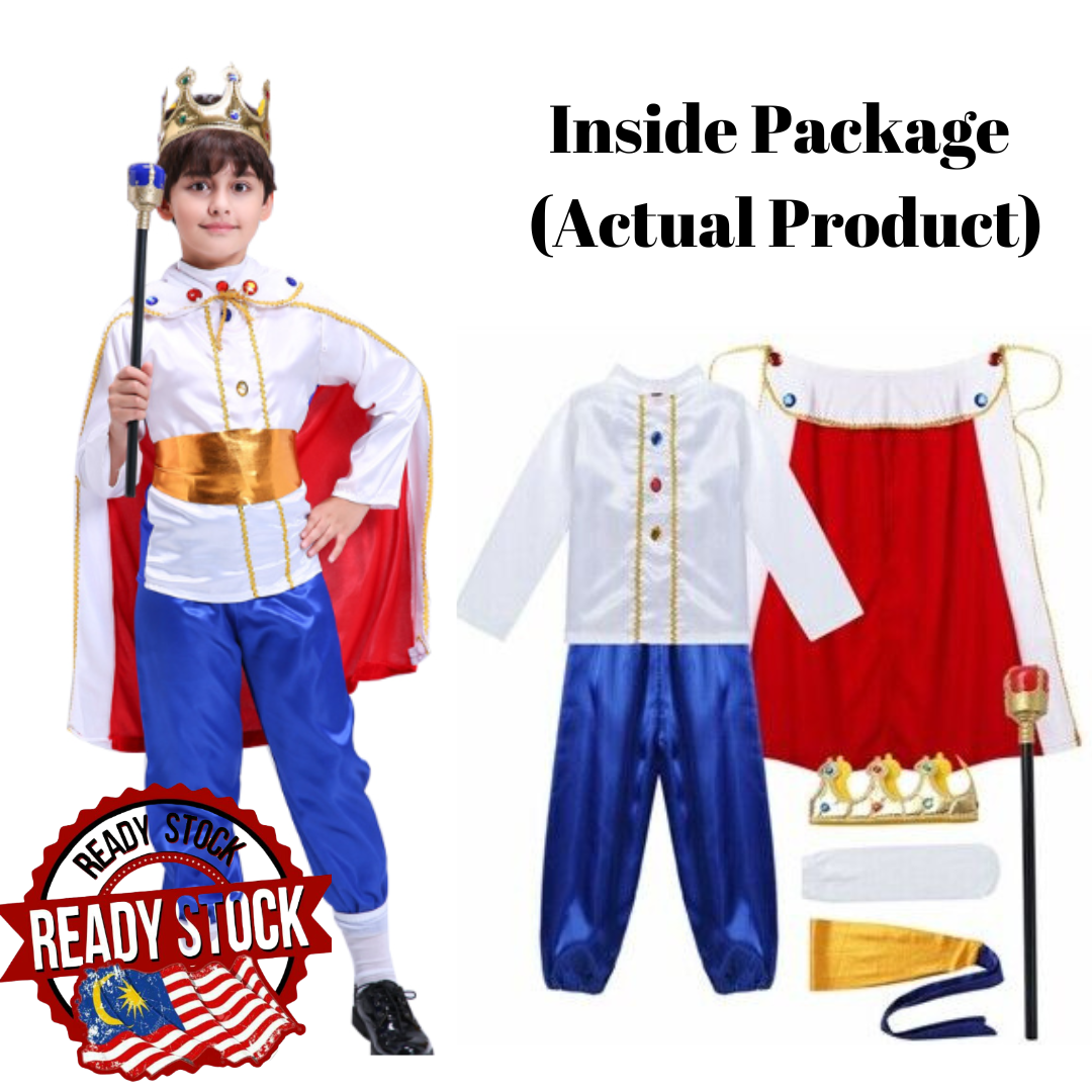 Prince Charming Costume Medieval Royal Prince King Outfit Costumes for Toddler Kids Boys Halloween Dress Up Pretend Play