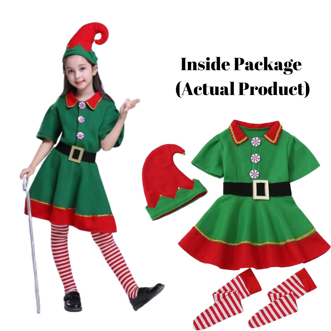 Christmas Costume Cosplay Adult & Kids Costume Elf Event Party Holiday Festival