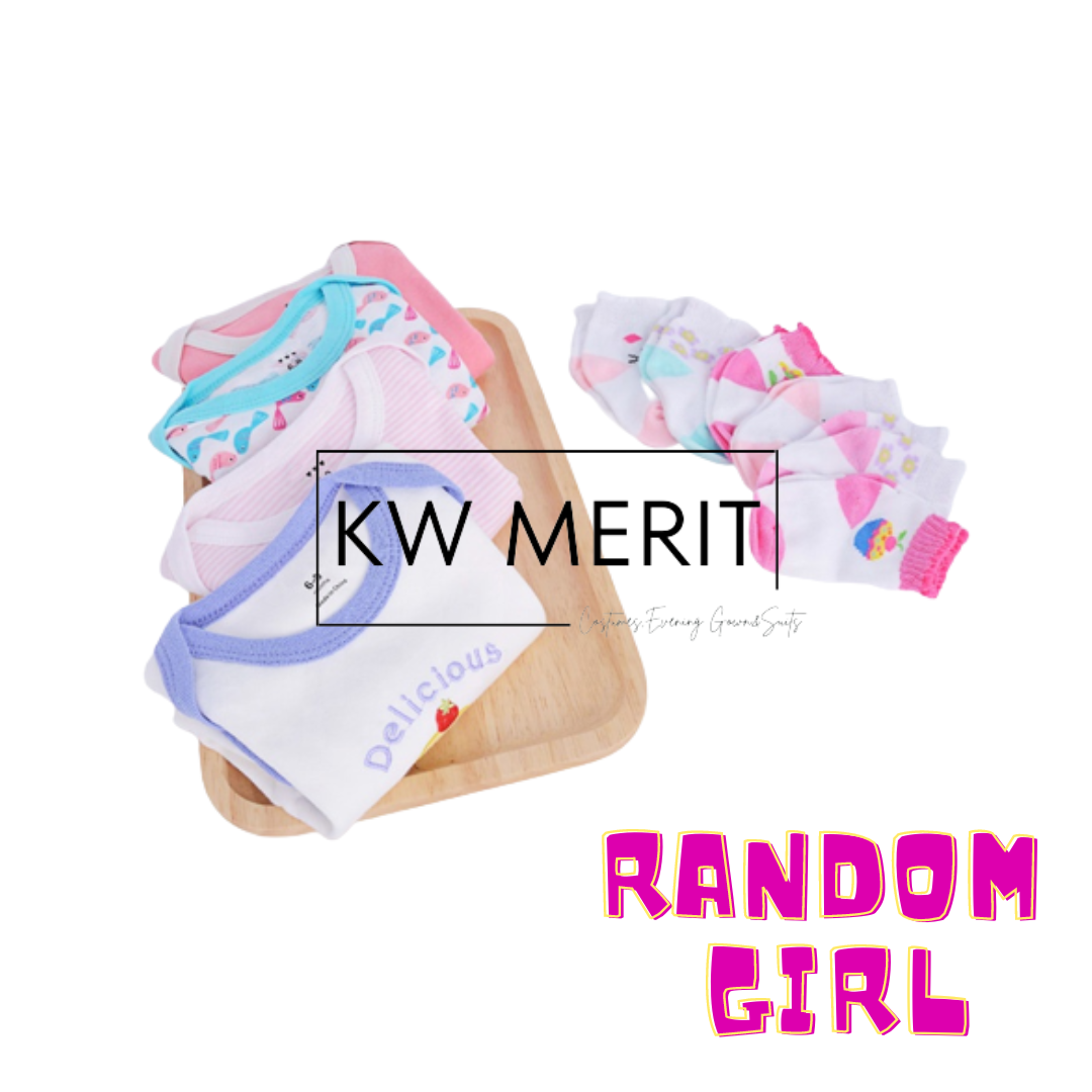 [Kiddiony] Baby Rompers Gift sets with 6 pair socks