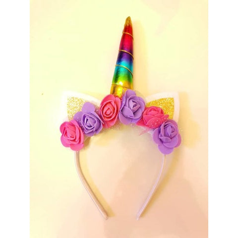 Unicorn Hairband (6 Flower) (Kids)