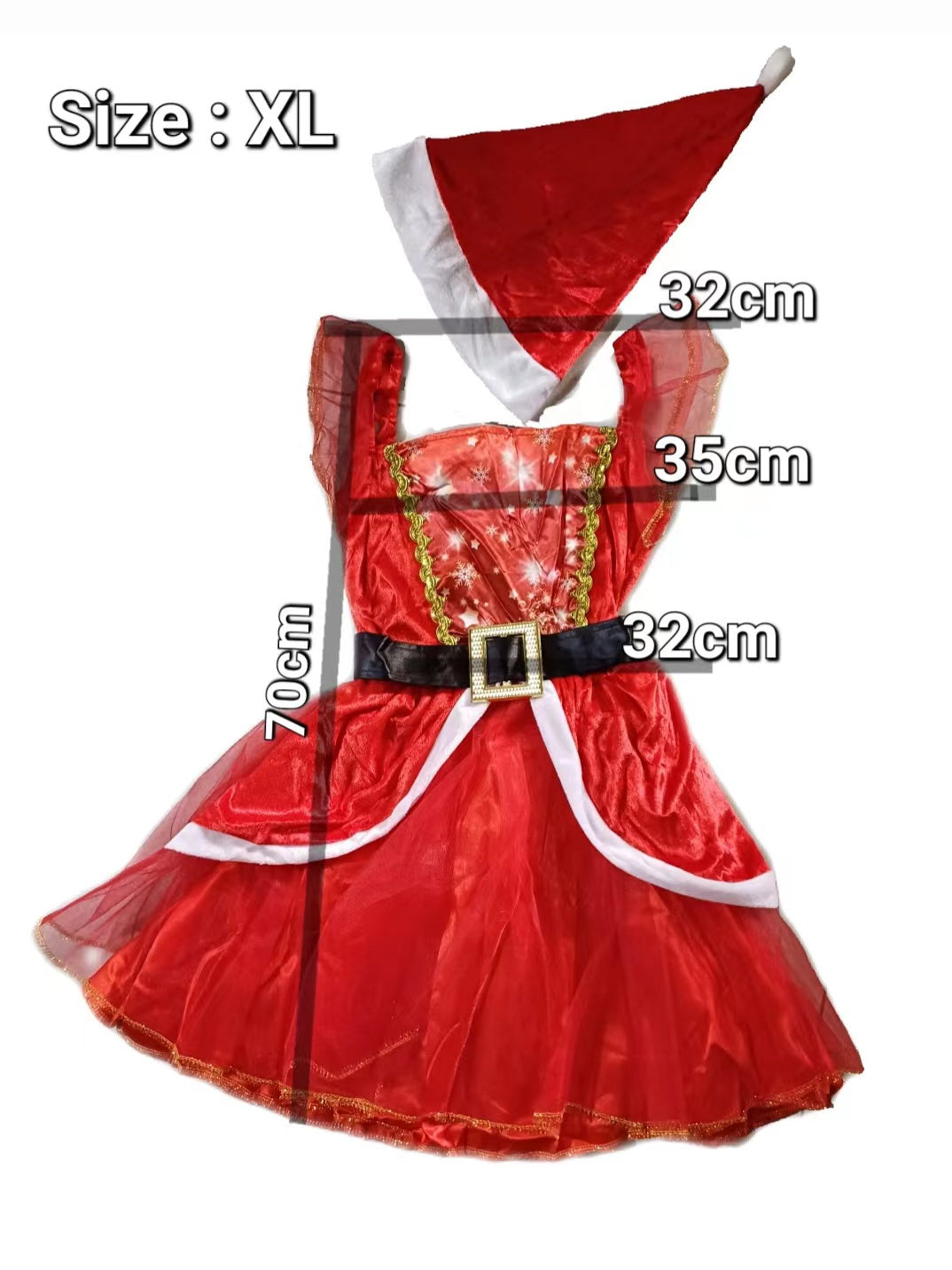 KW MERIT Christmas Costume For Children Xmas Santa Claus Outfit For Girls Event Party Halloween