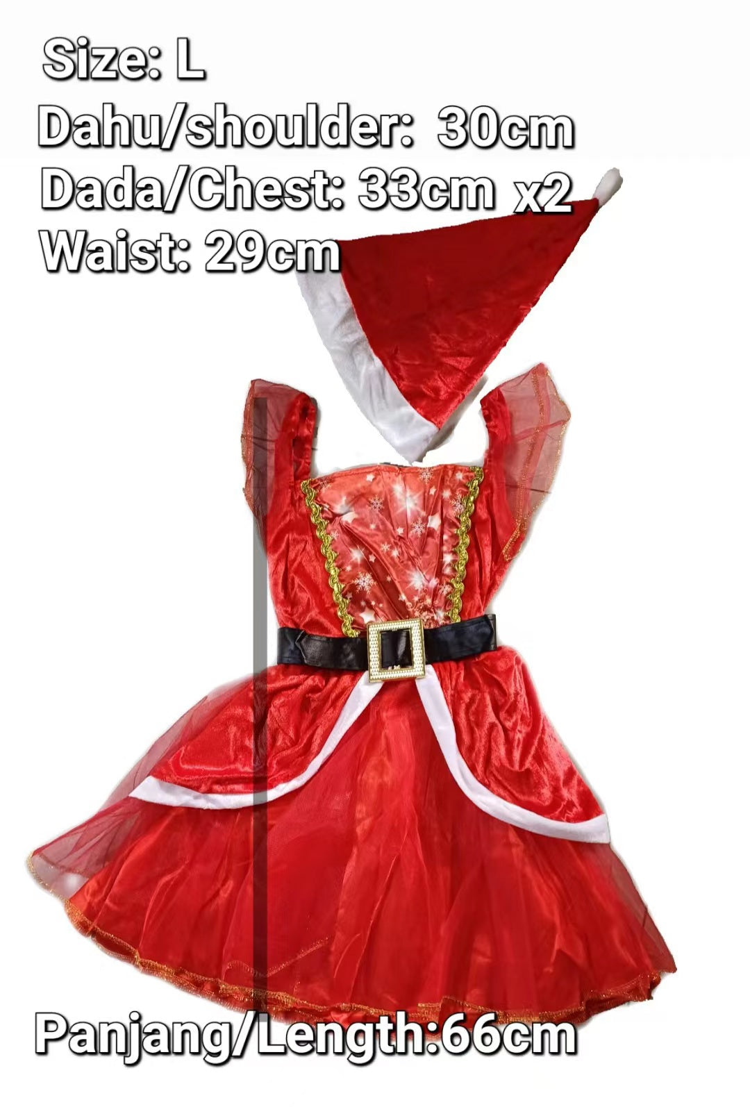 KW MERIT Christmas Costume For Children Xmas Santa Claus Outfit For Girls Event Party Halloween