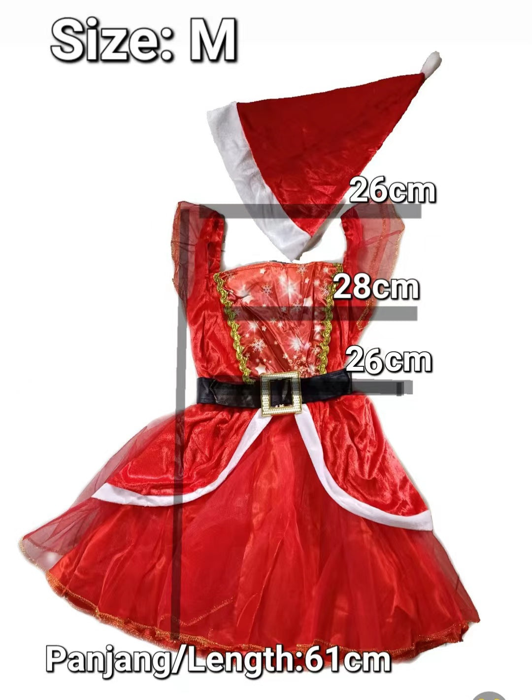 KW MERIT Christmas Costume For Children Xmas Santa Claus Outfit For Girls Event Party Halloween