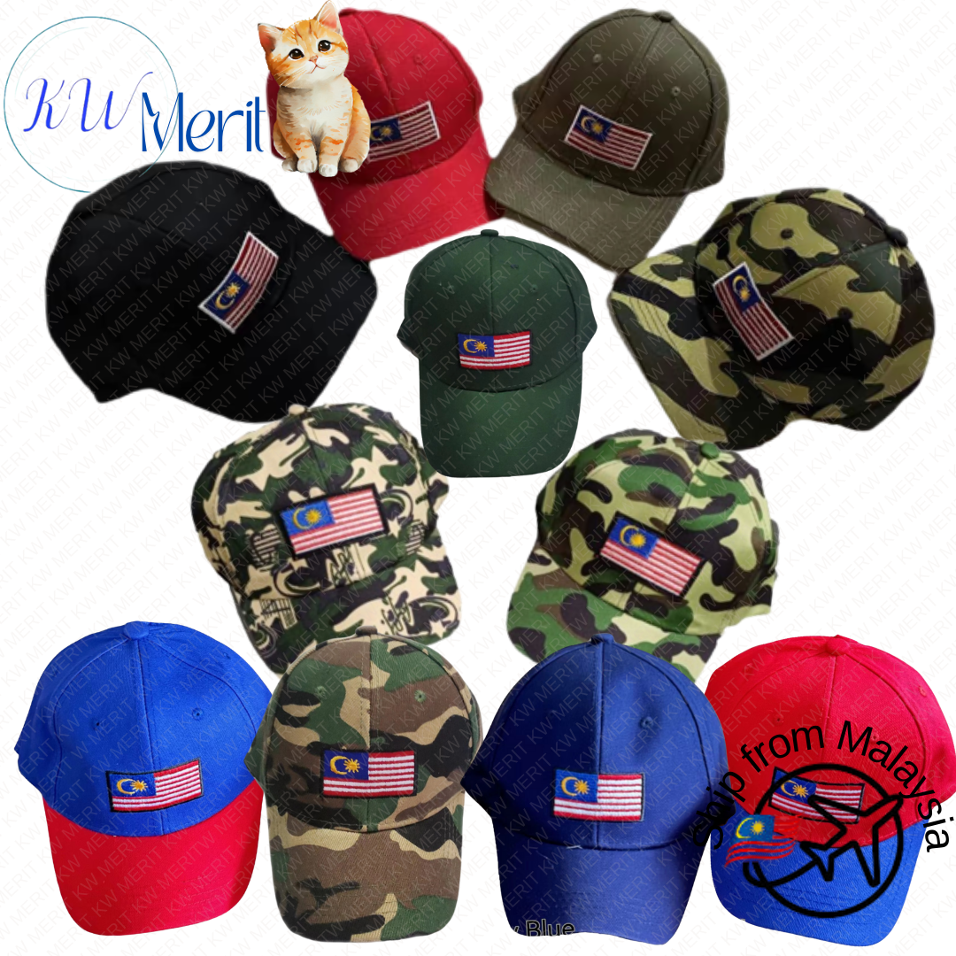 Topi Camouflage Kids Unisex Cap Malaysia (Model Airforce, Askar, Pilot, Police, SWAT, Army) untuk Hari Malaysia dan Merdeka