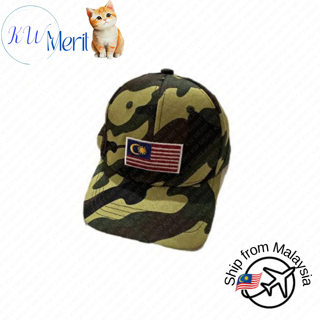 Topi Camouflage Kids Unisex Cap Malaysia (Model Airforce, Askar, Pilot, Police, SWAT, Army) untuk Hari Malaysia dan Merdeka