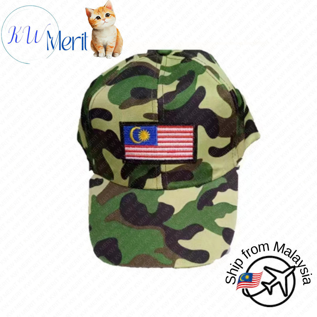 Topi Camouflage Kids Unisex Cap Malaysia (Model Airforce, Askar, Pilot, Police, SWAT, Army) untuk Hari Malaysia dan Merdeka