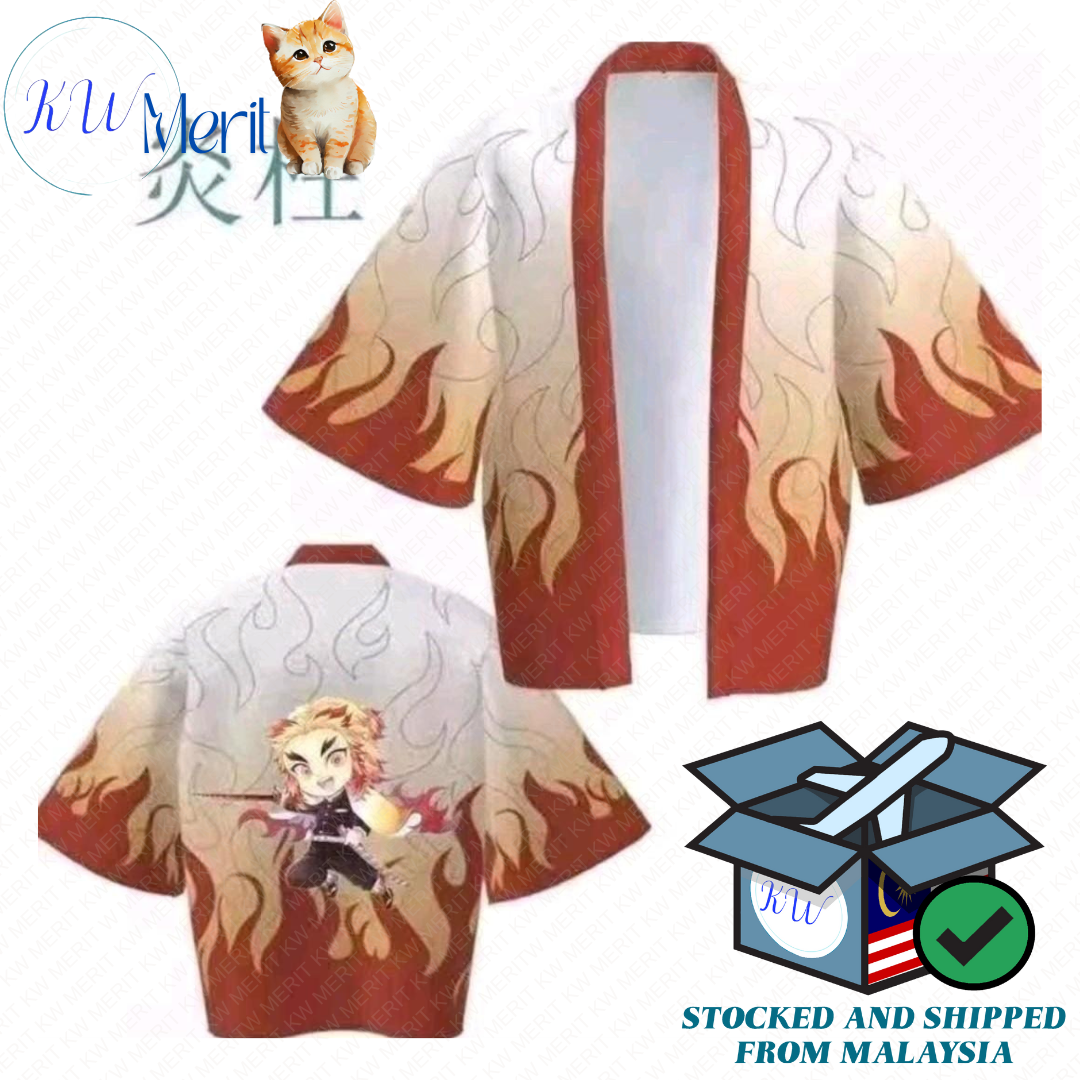 Costume Anime Kids Haori (Tanjiro)