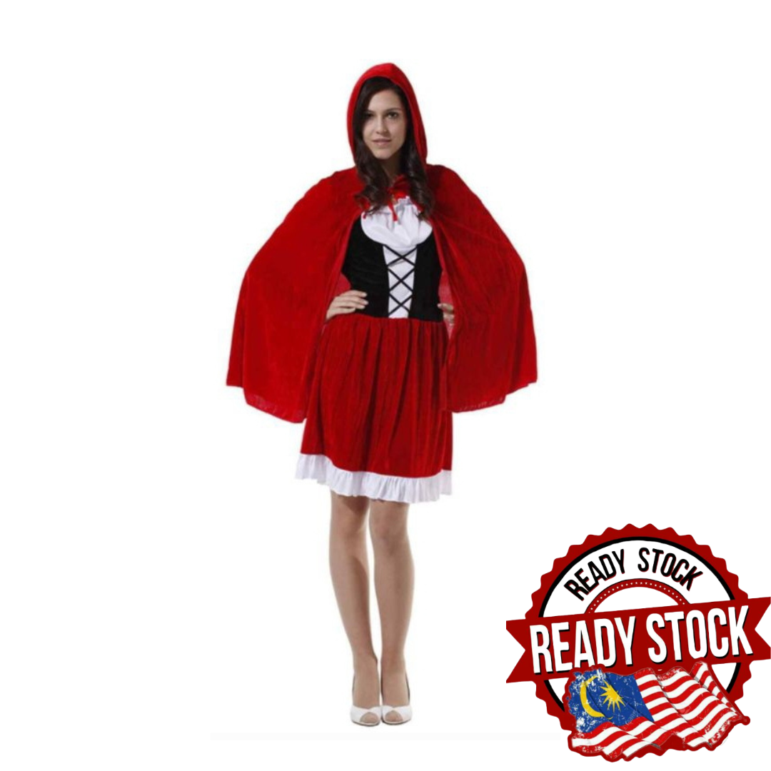 Red Riding Hood Baby Kids Adults Halloween Costume Cosplay Party Event Annual Dinner