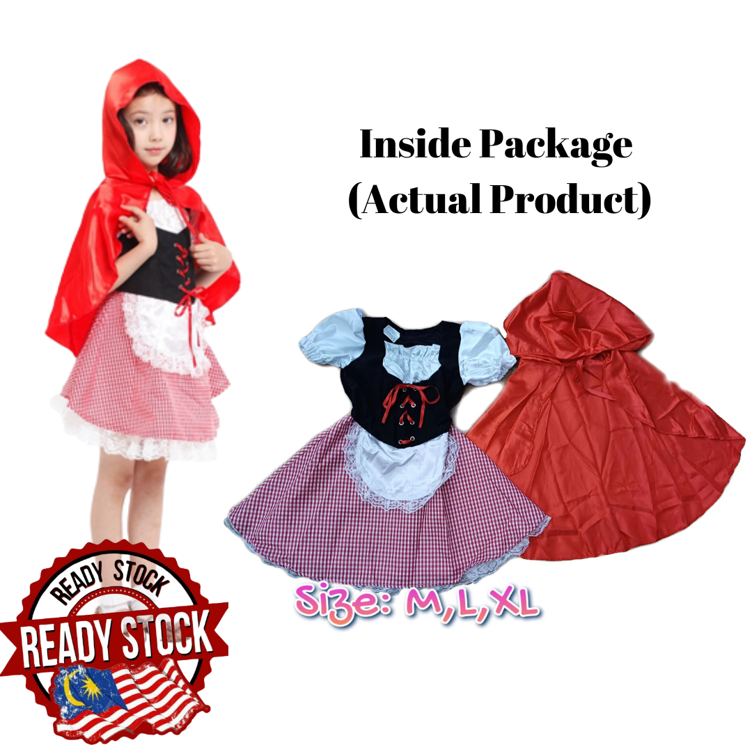 Red Riding Hood Baby Kids Adults Halloween Costume Cosplay Party Event Annual Dinner