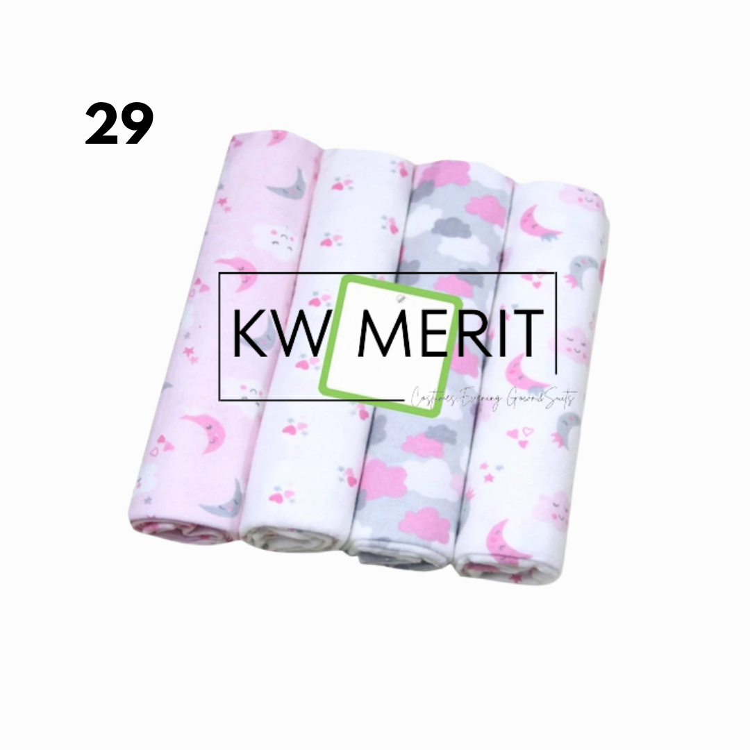 [Kiddiony] Baby Receiving Blanket 4pcs Set (Big)