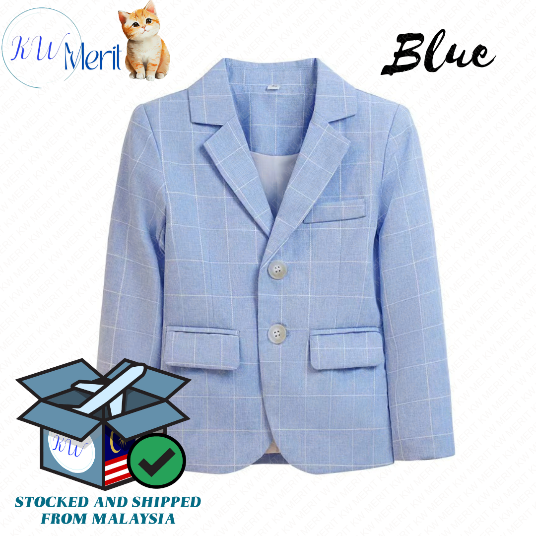 Kids Blazer (90-170) Budak (1-15 Y) Blazer 1-15 Years Old Boy Leisure Blazer Formal Casual