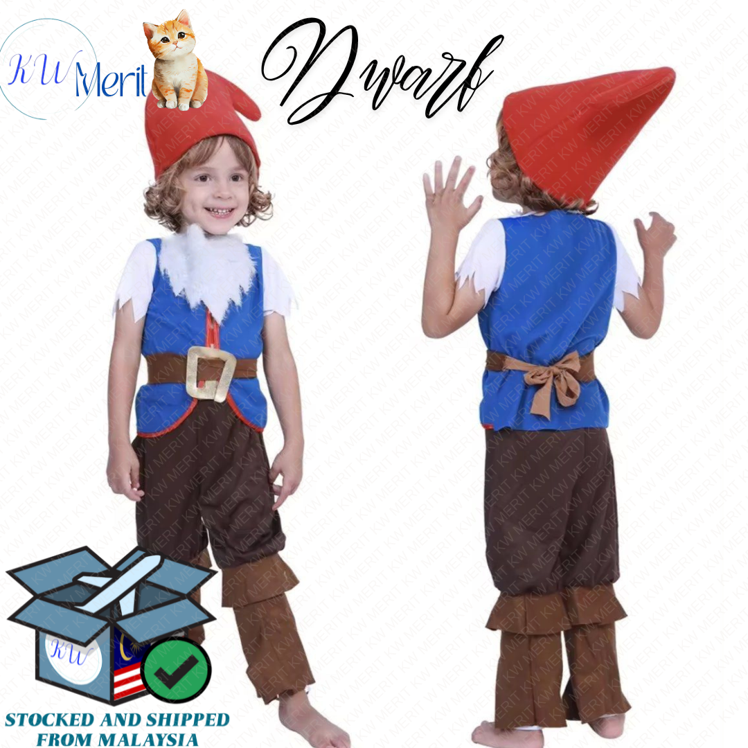 Christmas Elf Halloween Costumes for Kids Fairy Tale Seven Dwarfs Cosplay Event Party Princess