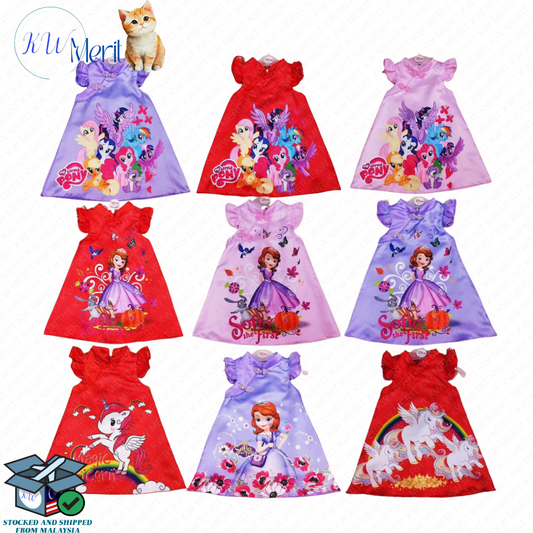 CNY Cartoon Dress (Cheongsam Style) Pony Sofia