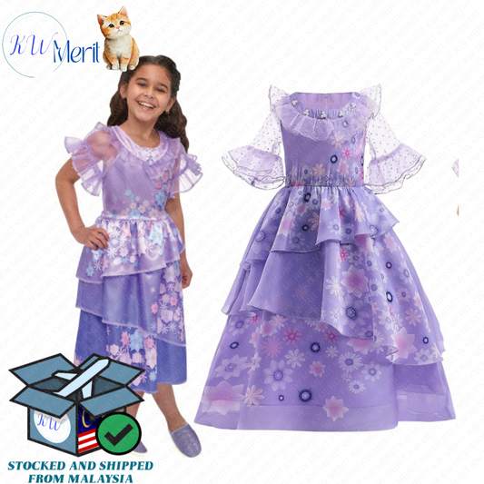 NEW Encanto Mirabel Cosplay Mirabel Kids Costume Event Party Halloween