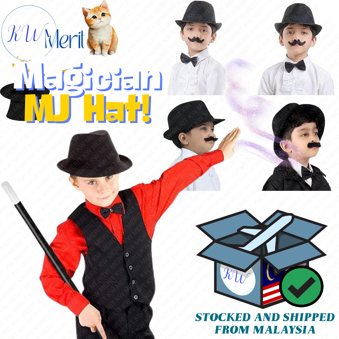 [SK Shoppe]💕Kids Hat Children Fedora Magician Retro Micheal Jackson Topi Budak Fedora Children Hat 💕