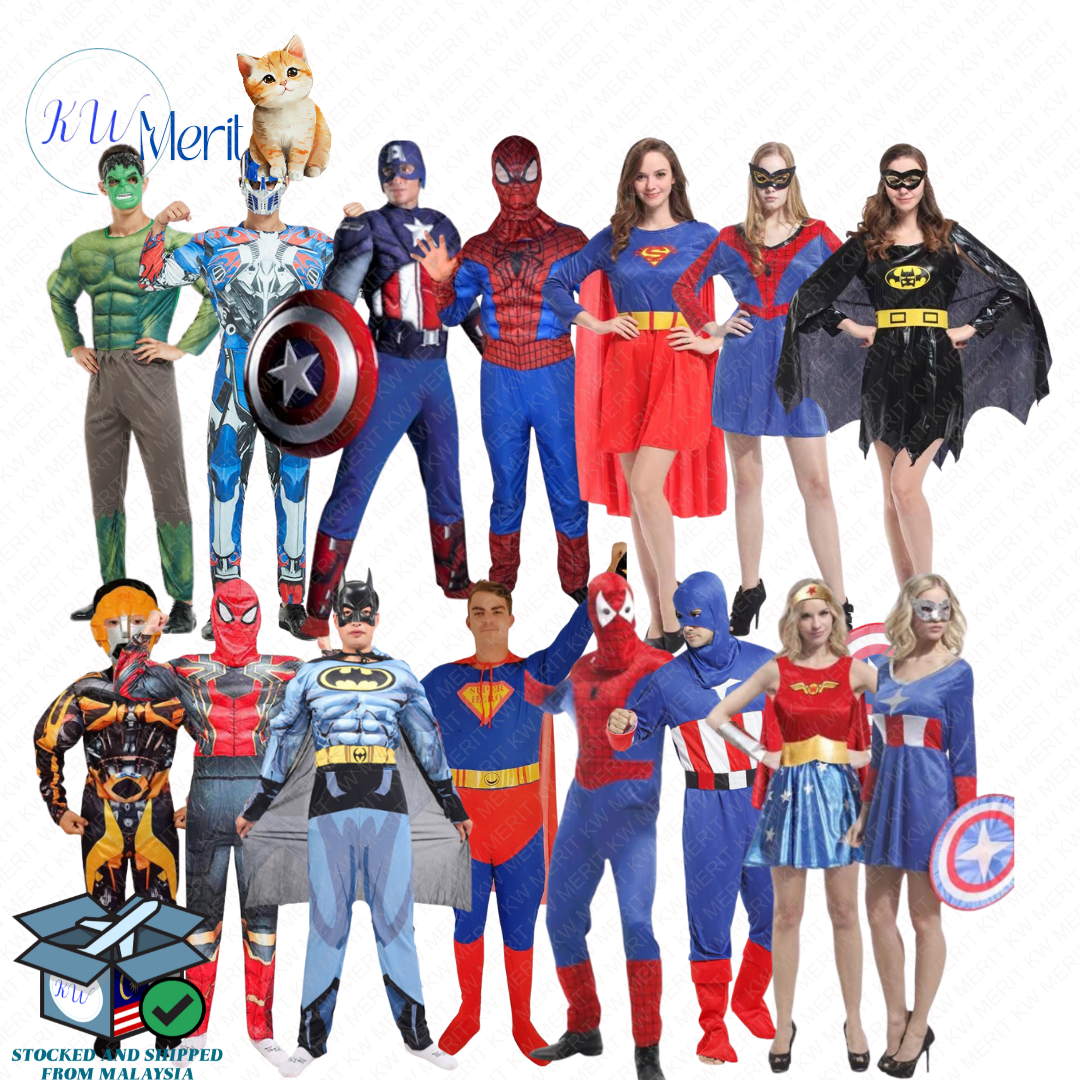 Costume Super hero, Wonder girl , super Girl , super-man,Captain Girl, Spider Girl, Bat girl (Adult) Muscle Version