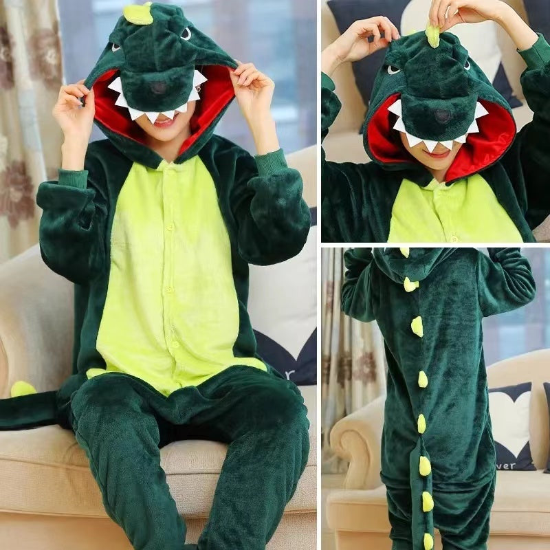 Kigurumi Onesies Adult Animal Cartoon Pajamas Jumpsuit Girls Boys Cosplay Costumes