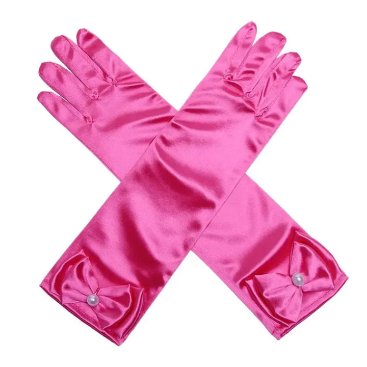 Ready Stock Princess Kids Girl Glove Event Party Various Design Mesh