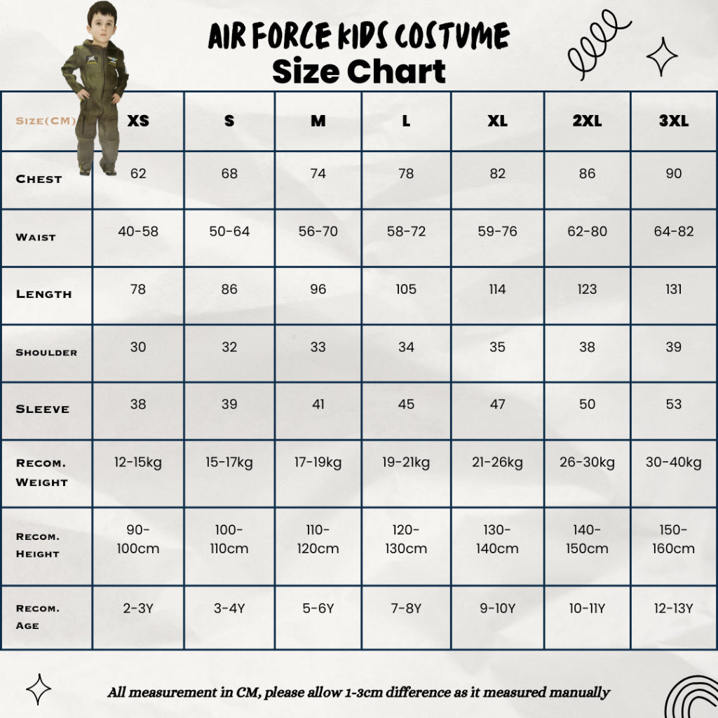 Costume Occupation (Sizes)[Doctor,AirForce,Pollice,Soldier,Navy,Nurse,Lawyer,Fireman,Pilot]