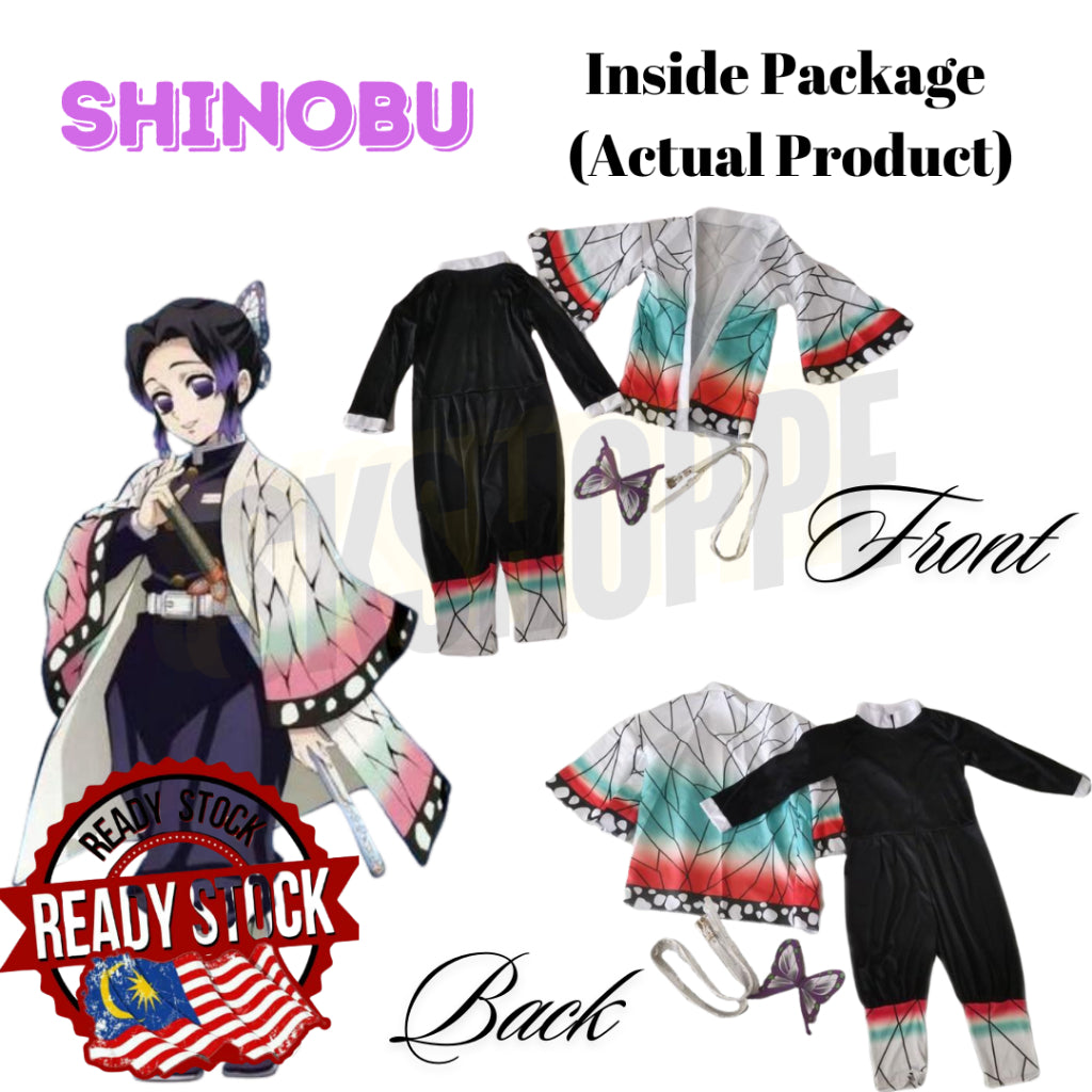 Costume Anime Kids Demon Slayer Runa Shinobu Sakonji Cosplay Event Party Halloween