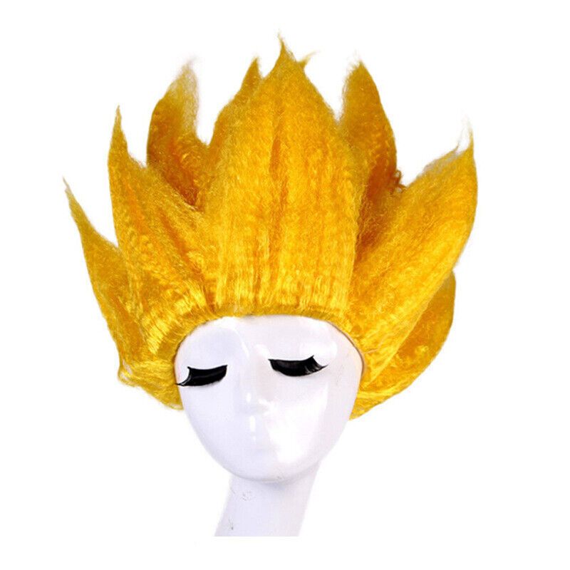 Kids Anime Football Fan Wig Cheap African Clown Wig Party Synthetic Halloween Carnival Hair Wednesday Goku Mermaid