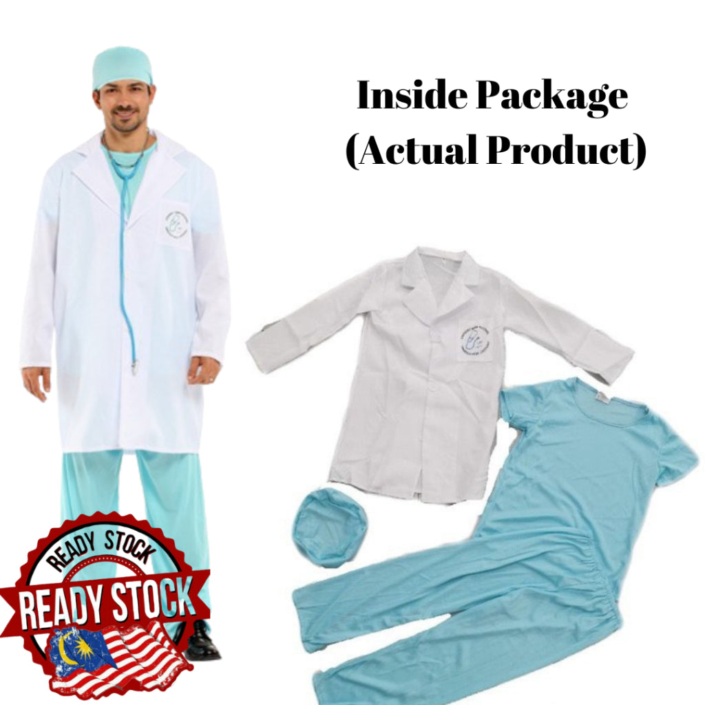 Costume Doctor Nurse Bulan Sabit Kids Cosplay Occupation Surgeon Event Party Kerjaya Halloween