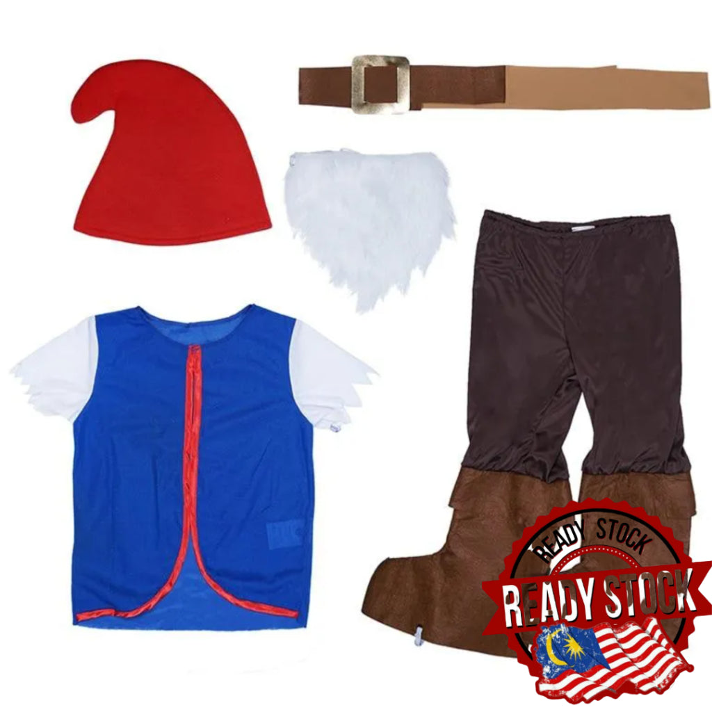 Christmas Elf Halloween Costumes for Kids Fairy Tale Seven Dwarfs Cosplay Event Party Princess