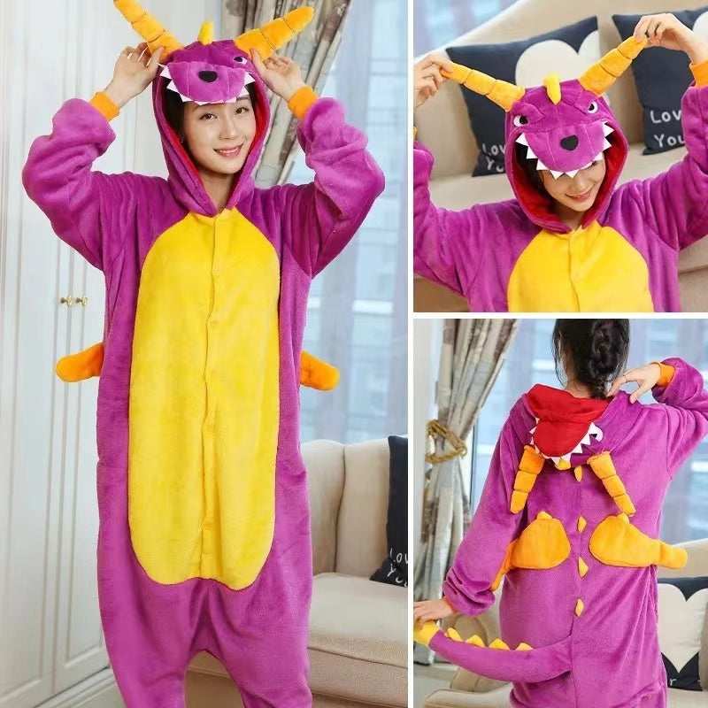 Kigurumi Onesies Adult Animal Cartoon Pajamas Jumpsuit Girls Boys Cosplay Costumes