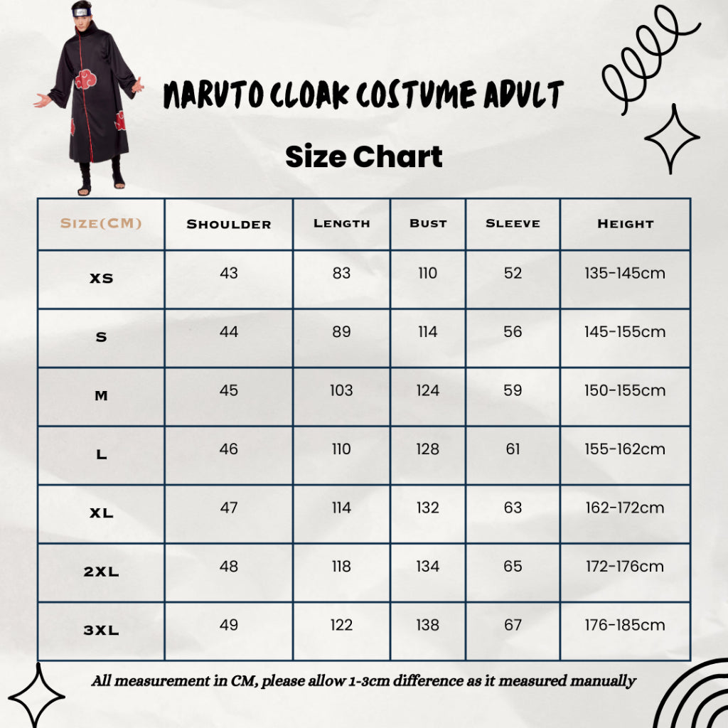 Halloween costume kids & Adult Naruto Hokage Akatsuki Cosplay Cloak Child Uzumaki Accessories Headband Ring Itachi Kunai