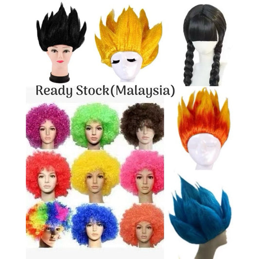 Cosplay Wig Retro Dragon Ball Wednesday Mermaid For Kid 5yeas above and adult For Event Performance Party Halloween