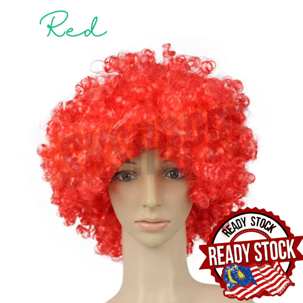 Kids Anime Football Fan Wig Cheap African Clown Wig Party Synthetic Halloween Carnival Hair Wednesday Goku Mermaid