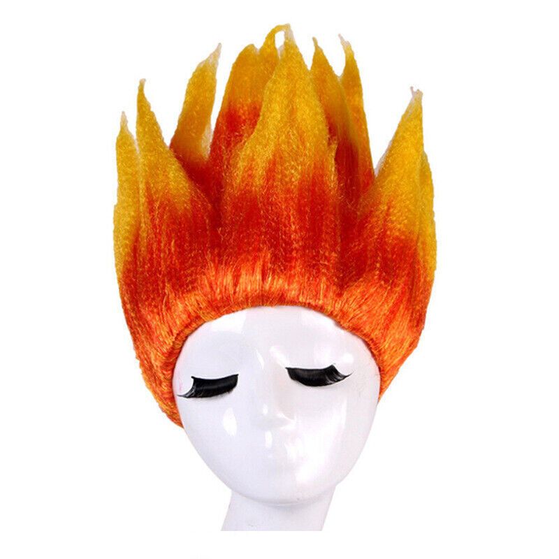 Kids Anime Football Fan Wig Cheap African Clown Wig Party Synthetic Halloween Carnival Hair Wednesday Goku Mermaid